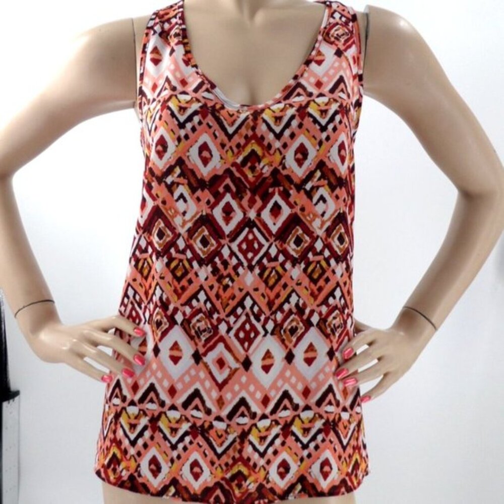 LOFT Aztec Sleeveless Tank Top Layering Top Womens Medium